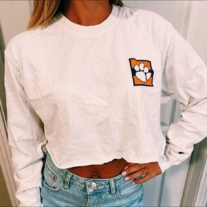 Clemson Cropped Long Sleeve
